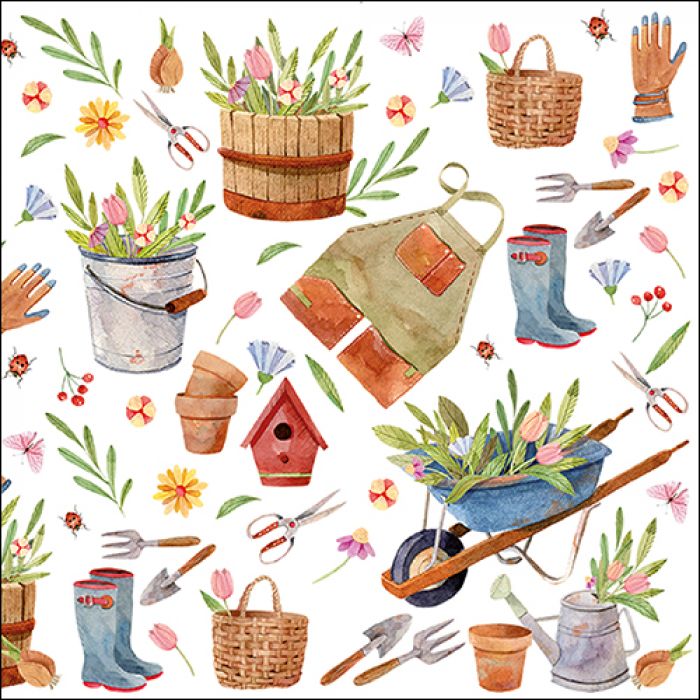 Lunch Servet per stuk - Happy Gardening