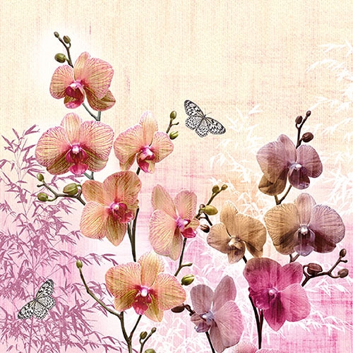 Lunch Servet per stuk - Orchids Orient