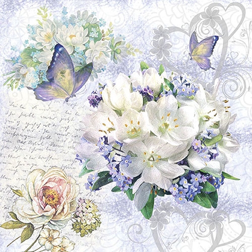 Lunch servet per stuk - Flower Love