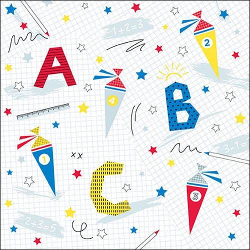 Lunch servet per stuk - ABC