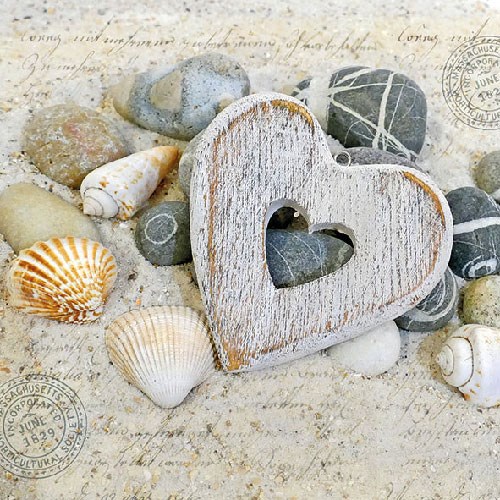 Lunch Servet per stuk - Heart And Stones