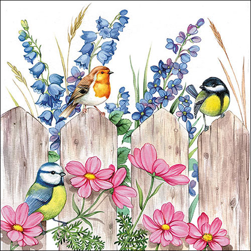 Lunch Servet per stuk - Birds on Fence