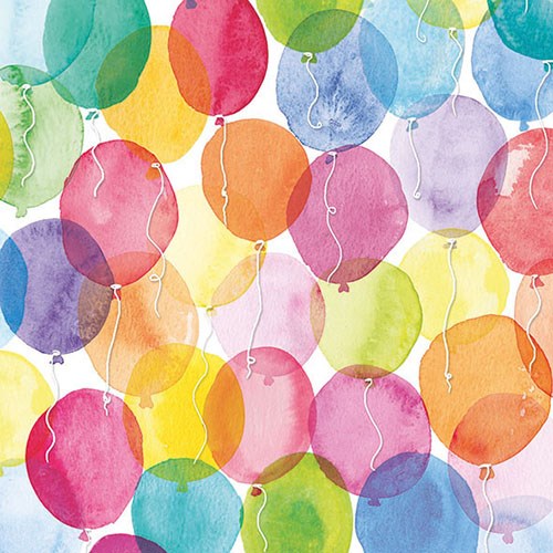 Lunch Servet per stuk - Aquarell Balloons Lunch Servet per stuk - Aquarell Balloons
