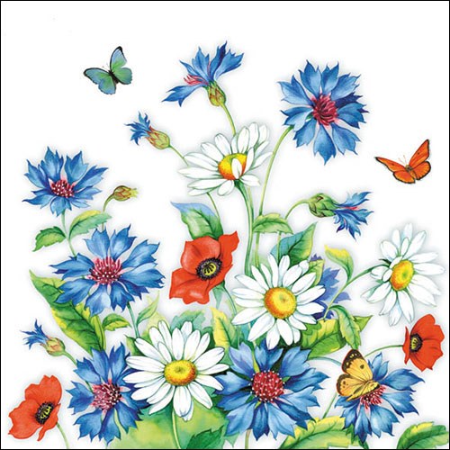 Lunch Servet per stuk - Cornflower