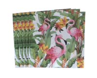 Lunch Servet per stuk - Flamingo's White