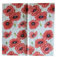 Lunch Servet per stuk - Romantic Poppy