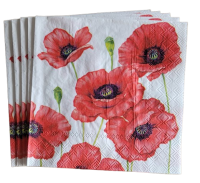 Lunch Servet per stuk - Romantic Poppy