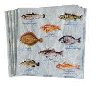 Lunch Servet per stuk - Fishes