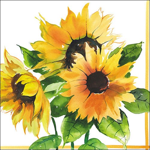 Lunch Servet per stuk - Girasoli