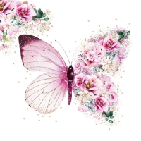 Lunch Servet per stuk - Butterfly Flowers
