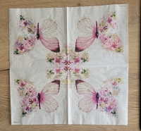 Lunch Servet per stuk - Butterfly Flowers