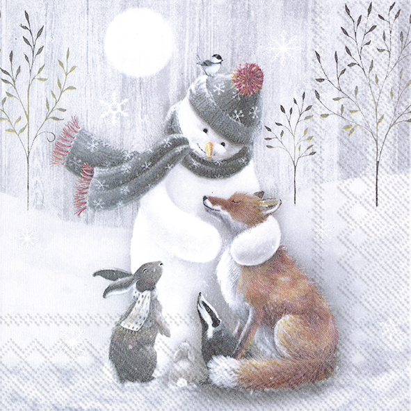 Lunch servet per stuk - Frosty hug