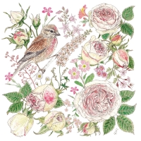 Lunch servet per stuk - La Vie en Rose