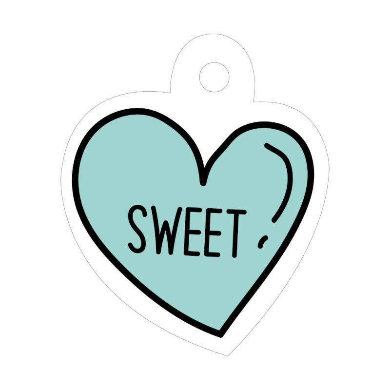 5 cadeau labels - Sweet Candy - Hart 5 cadeau labels - Sweet Candy - Hart