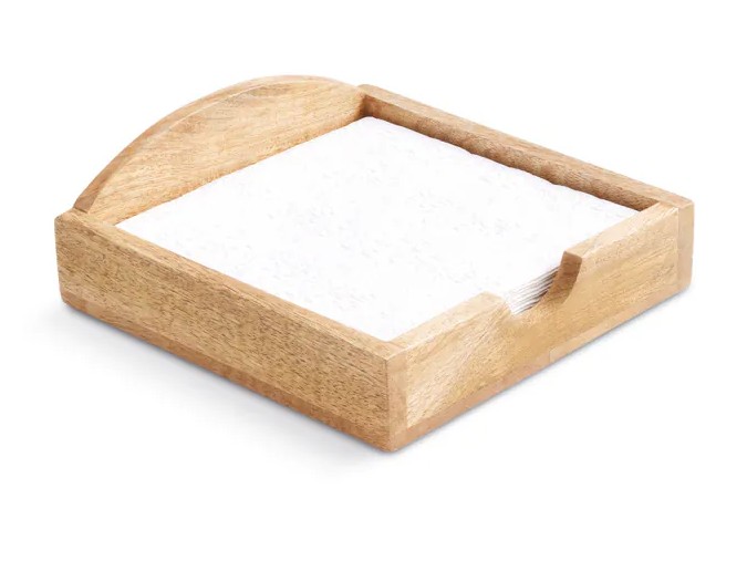 Lunch Servethouder - 19,5x19,5x6cm - Mangohout Lunch Servethouder - 19,5x19,5x6cm - Mangohout