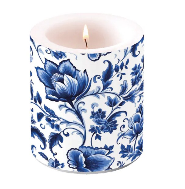 Kaars Medium – Delft Blue Florals Kaars Medium – Delft Blue Florals