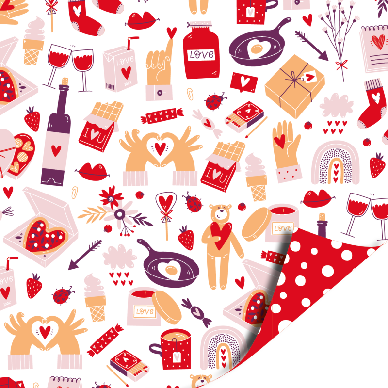 Cadeaupapier 70x200cm - Love