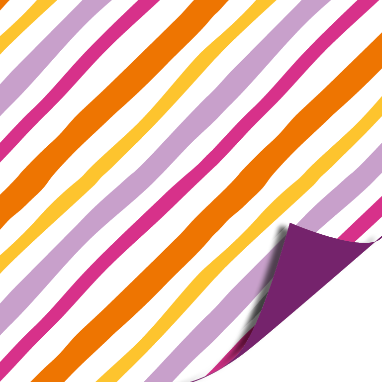 Cadeaupapier 70x200cm - Painted Lines (purple)