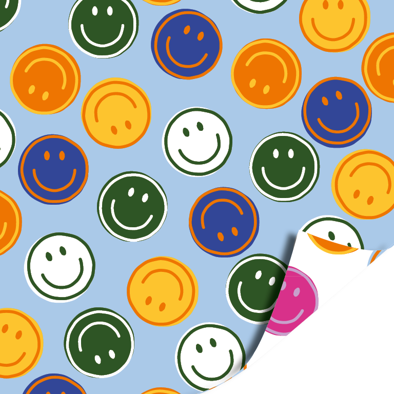 Cadeaupapier 70x200cm - Smileys