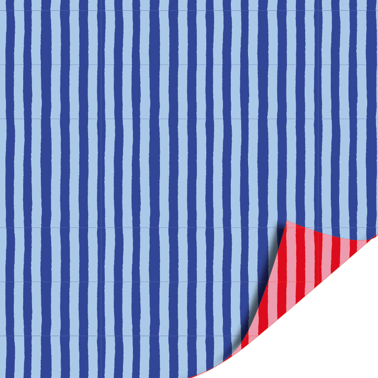Cadeaupapier 70x200cm - Soft Stripe (blue/red) Cadeaupapier 70x200cm - Soft Stripe (blue/red)