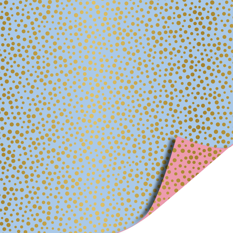 Cadeaupapier 70x200cm - Luxury dots blue/pink Cadeaupapier 70x200cm - Luxury dots blue/pink