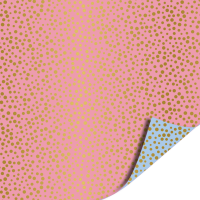 Cadeaupapier 70x200cm - Luxury dots blue/pink