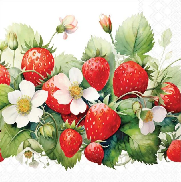 Lunch servetten - Juicy strawberries