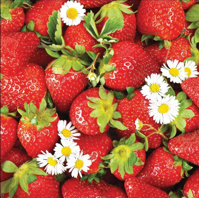Lunch servet per stuk - Strawberry