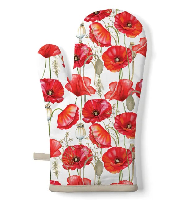Ovenwant 18x30cm - Poppy all over white