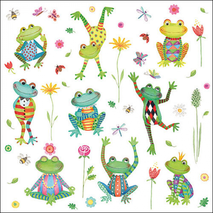 Lunch servet per stuk - Happy frogs