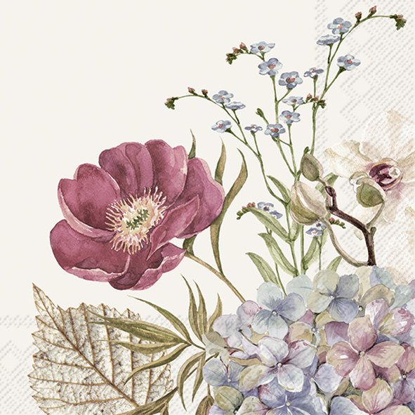 Lunch servet per stuk - Belles Fleurs Cream