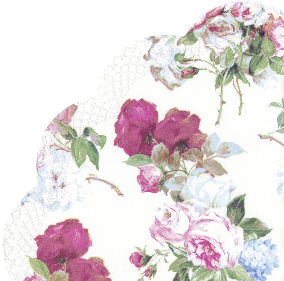 Ronde servet per stuk - Scarlett white