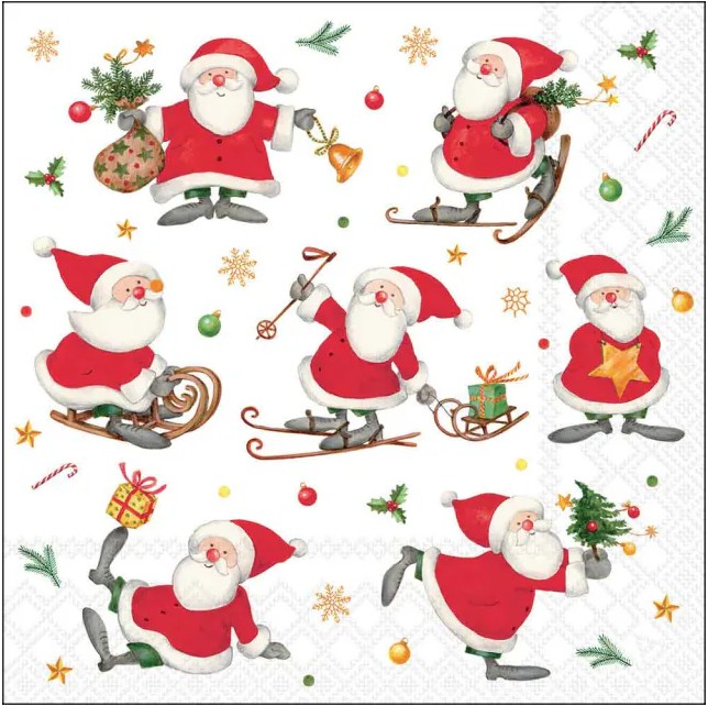 Lunch Servetten Sporty Santa - Ambiente - 33x33 cm PRE ORDER Lunch Servetten Sporty Santa - Ambiente - 33x33 cm PRE ORDER