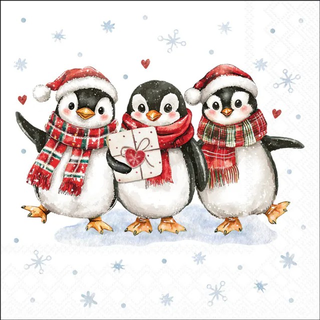 Lunch Servetten Penguin surprise - Ambiente - 33x33 cm PRE ORDER Lunch Servetten Penguin surprise - Ambiente - 33x33 cm PRE ORDER