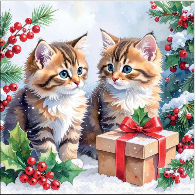 Lunch Servetten Kitty gift - Ambiente - 33x33 cm PRE ORDER Lunch Servetten Kitty gift - Ambiente - 33x33 cm PRE ORDER
