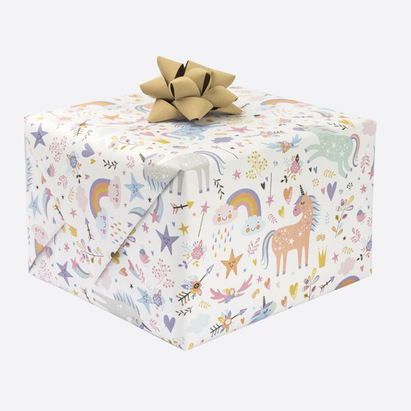 Cadeaupapier eenhoorn en regenbogen - Pol mak - 70x200 cm Cadeaupapier eenhoorn en regenbogen - Pol mak - 70x200 cm