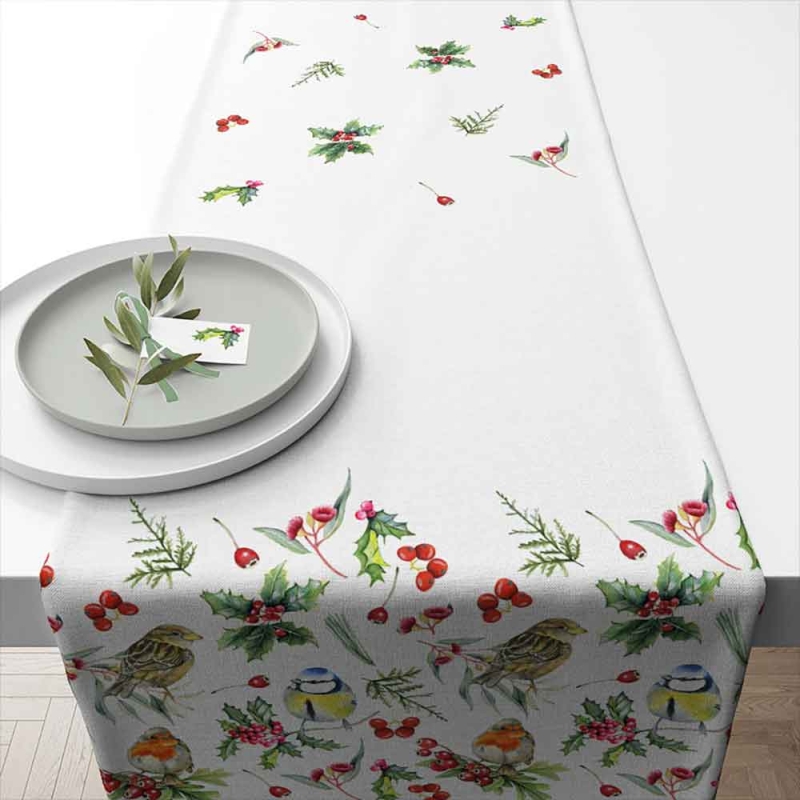 Tafelloper Birds in winter - Ambiente - 40x150 cm