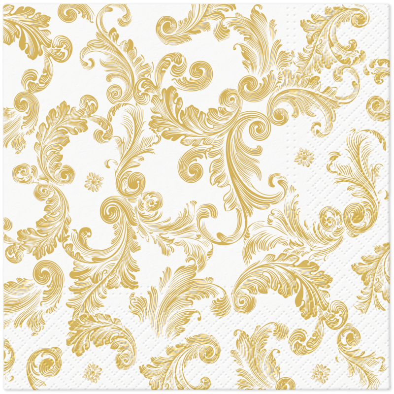 Lunch servetten Source of Fame gold - Tete a tete - 33x33 cm