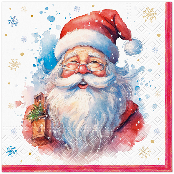 Lunch servetten Portrait Of Santa Claus - Tete a tete - 33x33 cm