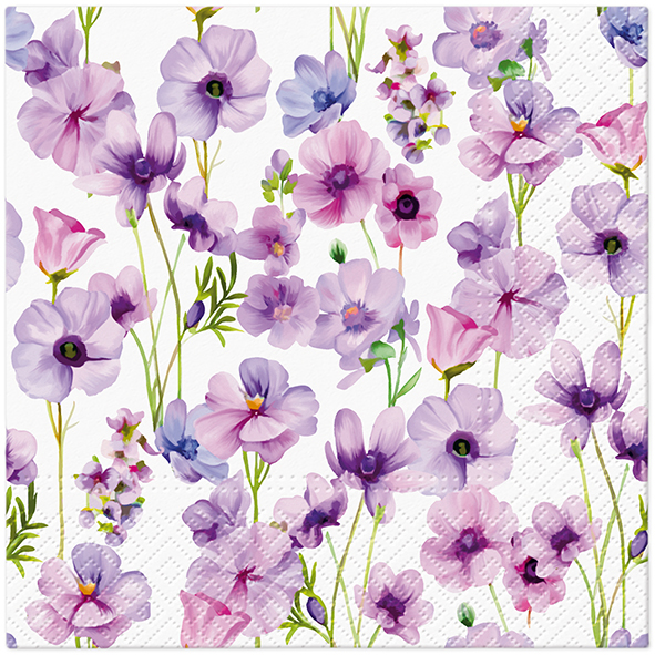 Lunch servetten Wild Violet - Tete a tete - 33x33 cm