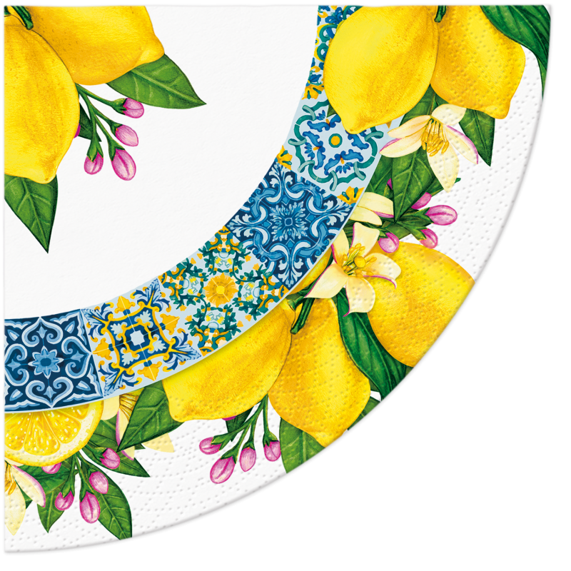 Ronde servetten - Citrus Cicle - PAW Decor - 32 cm